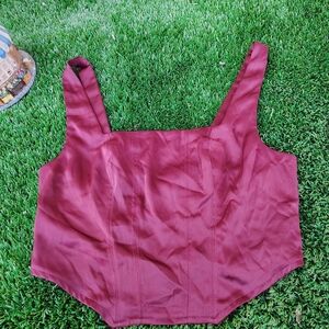Wild Fable Burgundy Crop Top